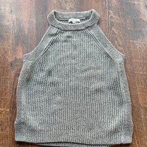Madewell Gray Sleeveless Turtleneck Sweater